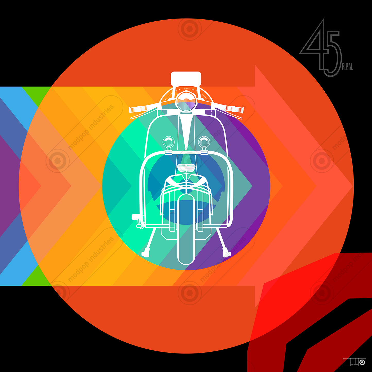 Lambretta Composition #1-B In blue